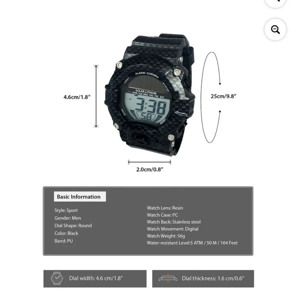 George Black Smartwatch with Digital Display